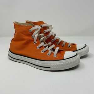 CONVERSE Orange Hightop Sneakers (Size M5/W7)